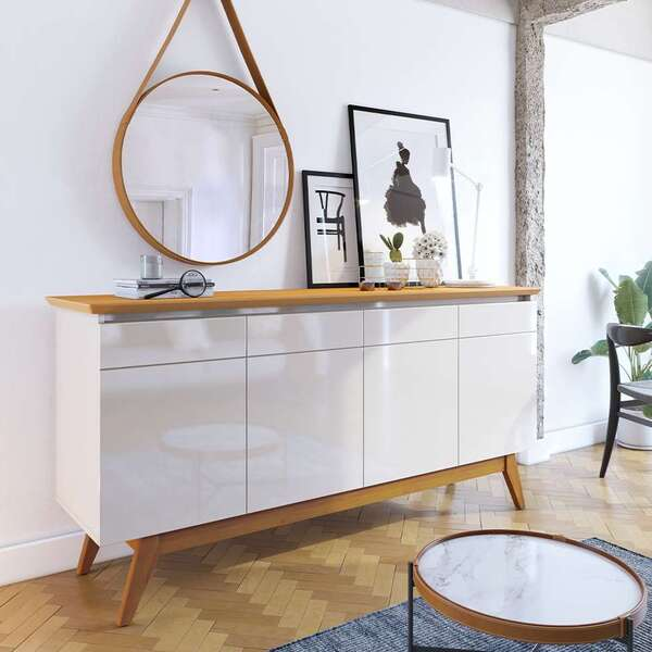 Buffet Classic 4 Pt Off White E Nature -Sthefani Moveis