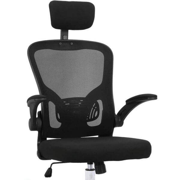 Cadeira De Escritório Moob Barcelona Giratória Ergonômica Com Sistema Relax Preta - Sthefani Moveis