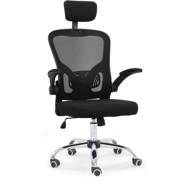 Cadeira De Escritório Moob Barcelona Giratória Ergonômica Com Sistema Relax Preta - Sthefani Moveis