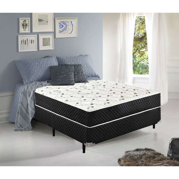 Cama Box Conjugado Casal Sp Móveis Espuma Ortopédica - 39x138x188cm -Sthefani Moveis