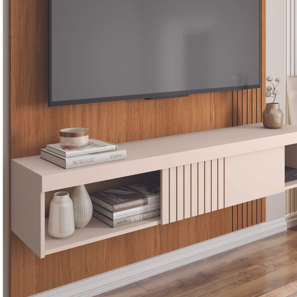 Painel Para Tv Ate 55 Esmeralda Caemmun 1,50 -Sthefani Moveis