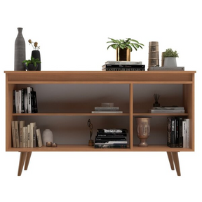 Buffet 3 Portas 136cm Retrô Elza Yescasa Freijó/off White - Sthefani Moveis