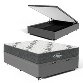 Cama Box Baú Com Colchão De Espuma D33 Ortobom Airtech 100 Casal 138cm - Sthefani Moveis