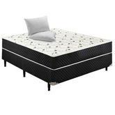 Cama Box Conjugado Casal Sp Móveis Espuma Ortopédica - 39x138x188cm -Sthefani Moveis