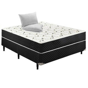 Cama Box Conjugado Casal Sp Móveis Espuma Ortopédica - 39x138x188cm -Sthefani Moveis