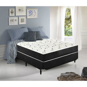 Cama Box Conjugado Casal Sp Móveis Espuma Ortopédica - 39x138x188cm -Sthefani Moveis
