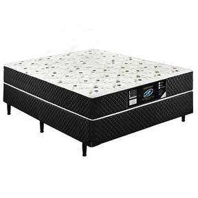 Cama Box Conjugado Casal Sp Móveis Espuma Ortopédica - 39x138x188cm -Sthefani Moveis