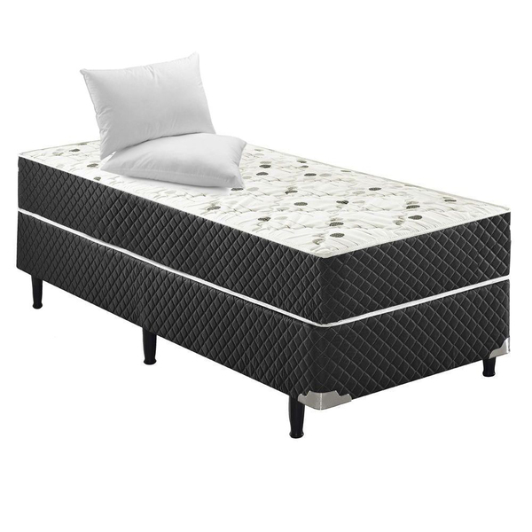 Cama Box Conjugado Solteiro Sp Móveis Espuma Ortopédica - 39x78x188cm - Sthefani Moveis