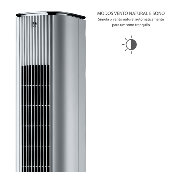 Climatizador Torre Spirit 7L 127V (110V) Slim Prata - Sthefani Moveis