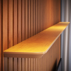 Painel de Parede Ripado Madeira Maciça Home Suspenso Sala Estar para Tv's de até 75 Polegadas Loft 1.8 Imcal - Nature - Sthefani Moveis