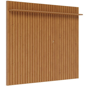 Painel de Parede Ripado Madeira Maciça Home Suspenso Sala Estar para Tv's de até 75 Polegadas Loft 1.8 Imcal - Nature - Sthefani Moveis