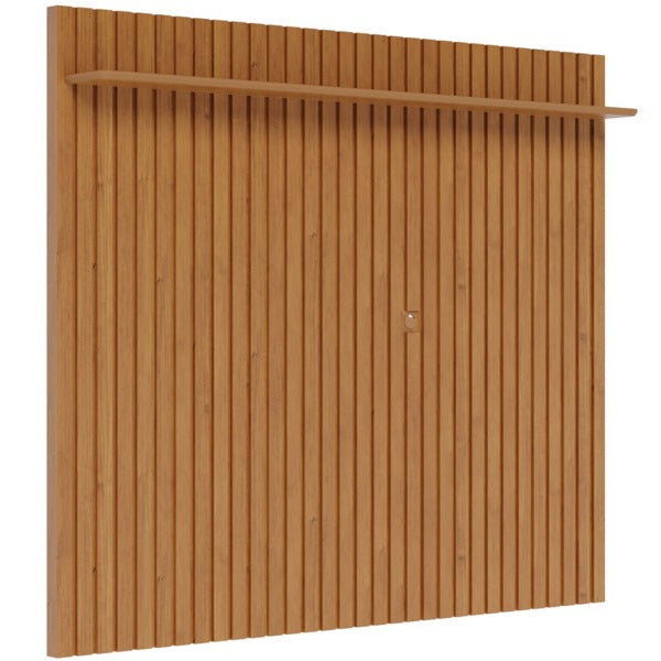Painel de Parede Ripado Madeira Maciça Home Suspenso Sala Estar para Tv's de até 75 Polegadas Loft 1.8 Imcal - Nature - Sthefani Moveis