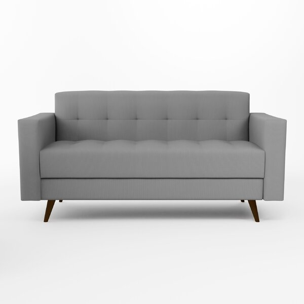 Sofá Vitrola 3 Lugares Suede Cinza -Sthefani Moveis